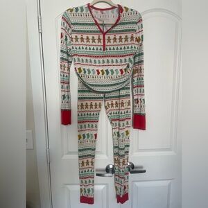 Little Sleepies Womens Fair Isle Holiday Bamboo Pajama Set Size Small